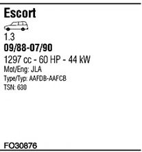 WALKER FO30876 Exhaust System